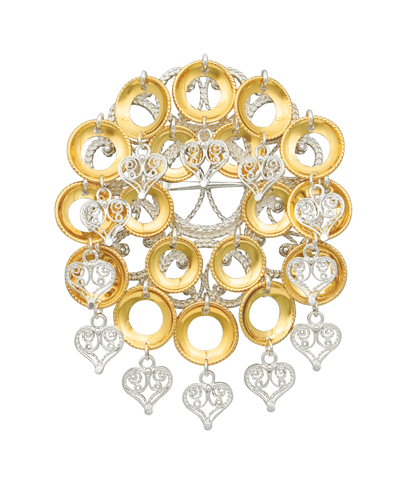 429500 - Sølje med Ringlauv og hj.filigr. Hvit forgylt