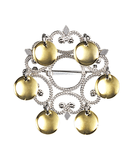 431500 - Sølje Hvit forgylt