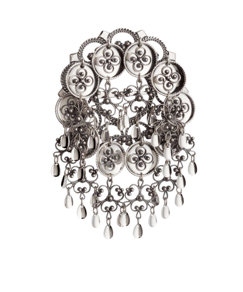 452100 - Sølje Oksidert med Filigranlauv