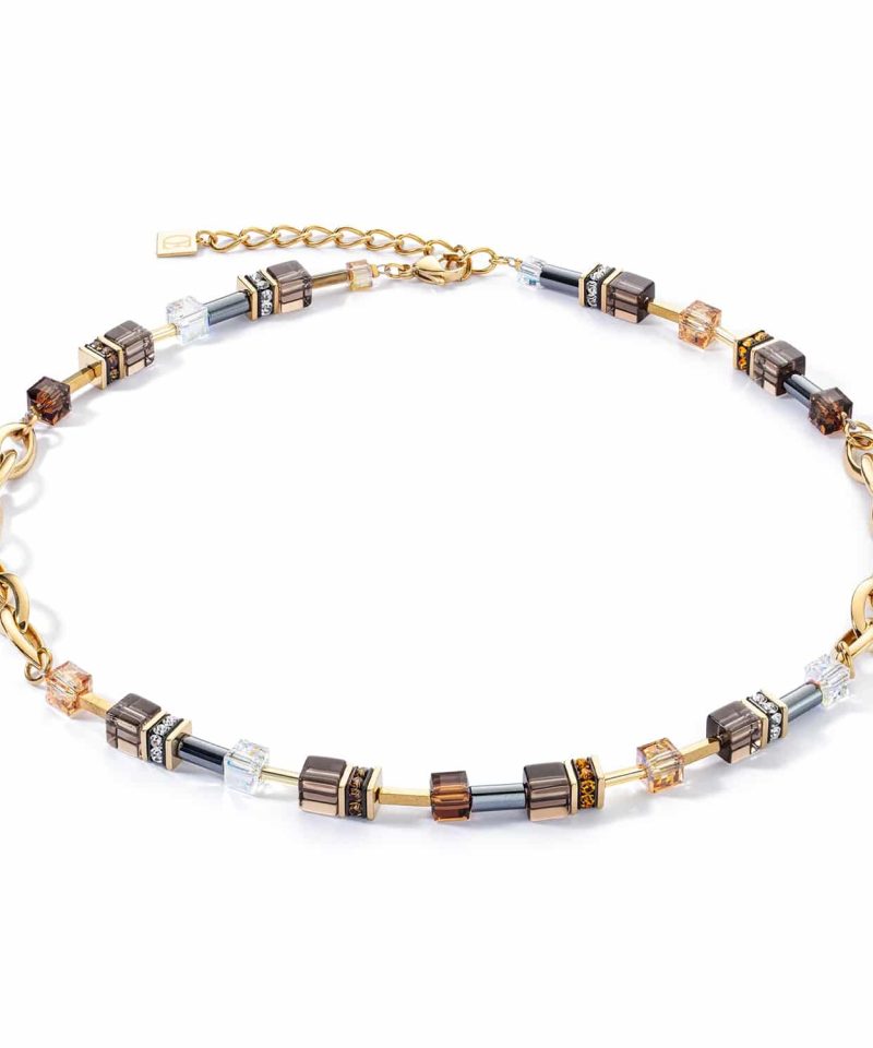 Coeur De Lion GeoCUBE® Chunky Chain necklace gold-brown