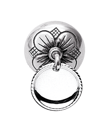 456100 - Halsknapp enkel Oksidert