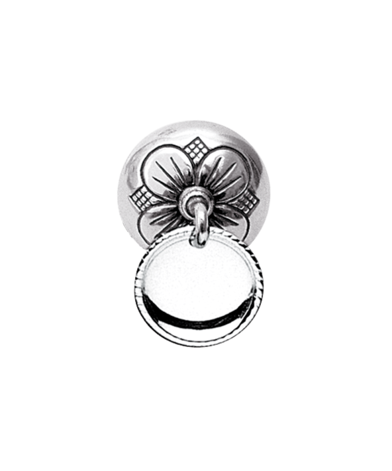 456100 - Halsknapp enkel Oksidert