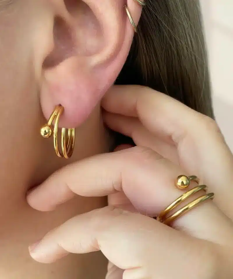 Alternative view of Loop ring forgylt med 6mm kule