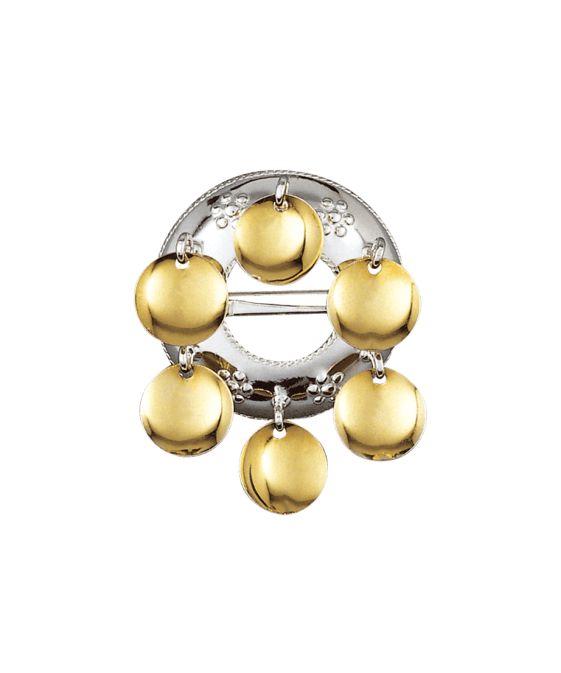 461500 - Sølje Hvit forgylt