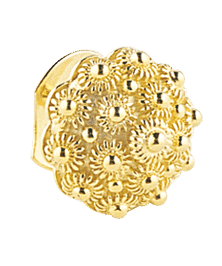 487606 - Halsknapp Forgylt med kruser