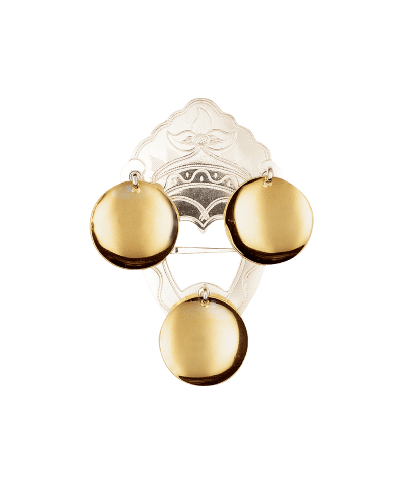 495500 - Sølje Hvit forgylt