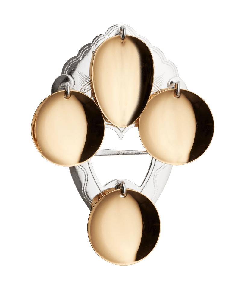 498500 - Sølje Hvit forgylt