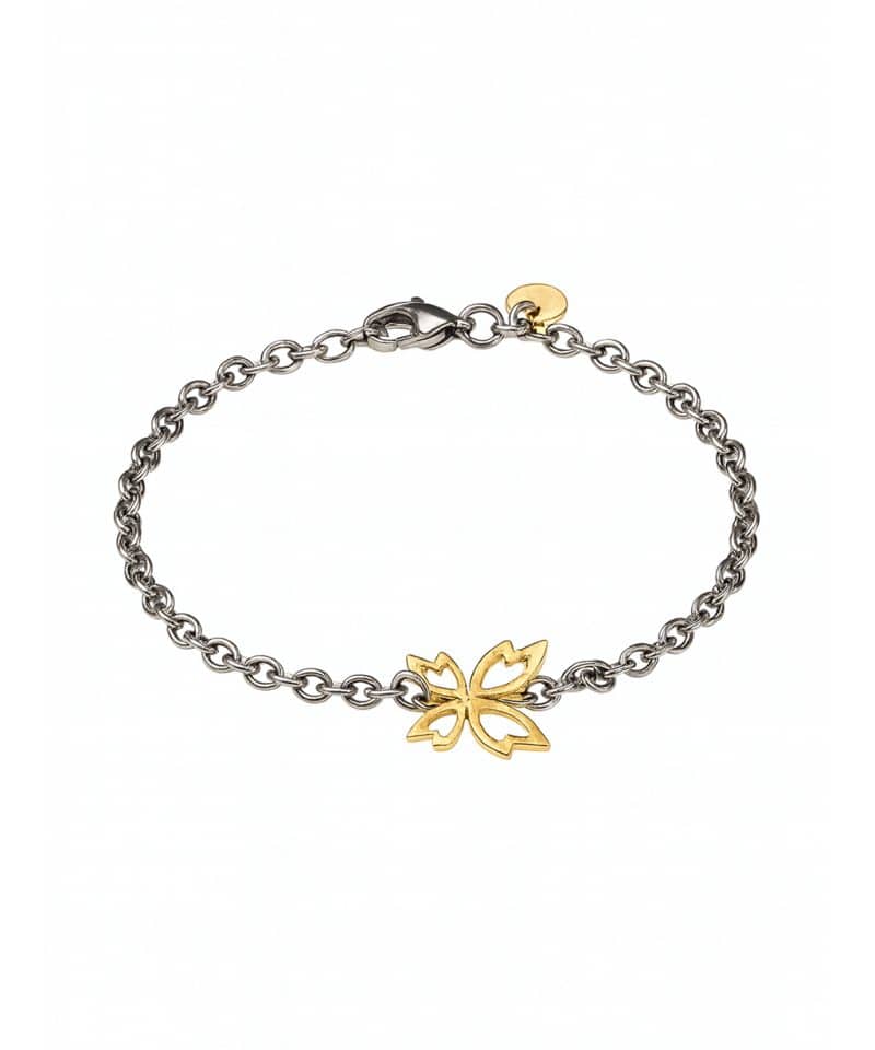 Papillon Armbånd i stål med gull