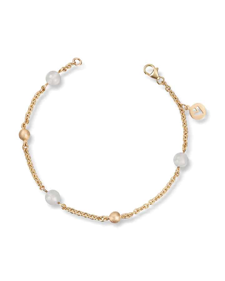 Golden - Armbånd Gull Hvit Månestein