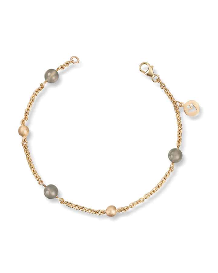 Golden - Armbånd Gull Grå Månestein