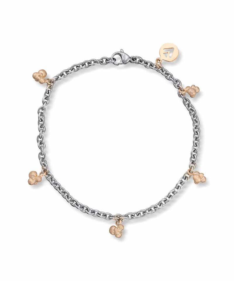 Dugg - Armbånd i stål med gull detaljer