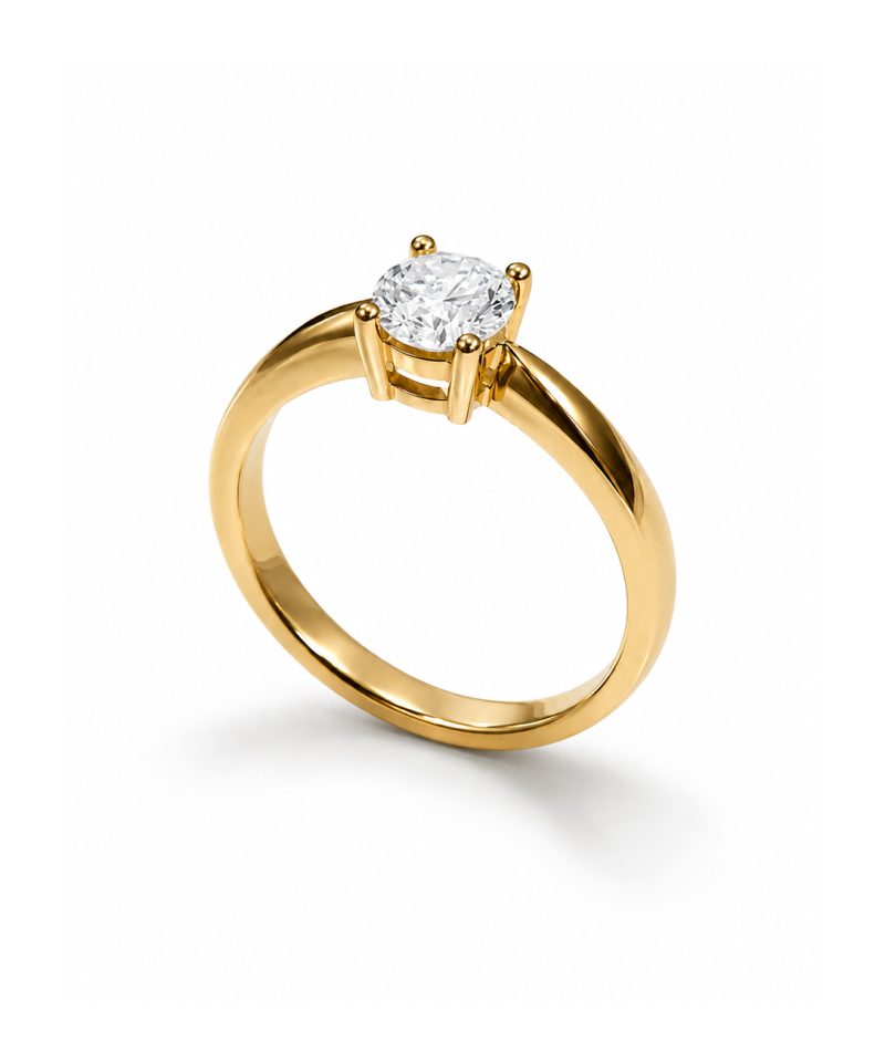 Enstensring i gult gull 0,50ct Tw Si - GIA
