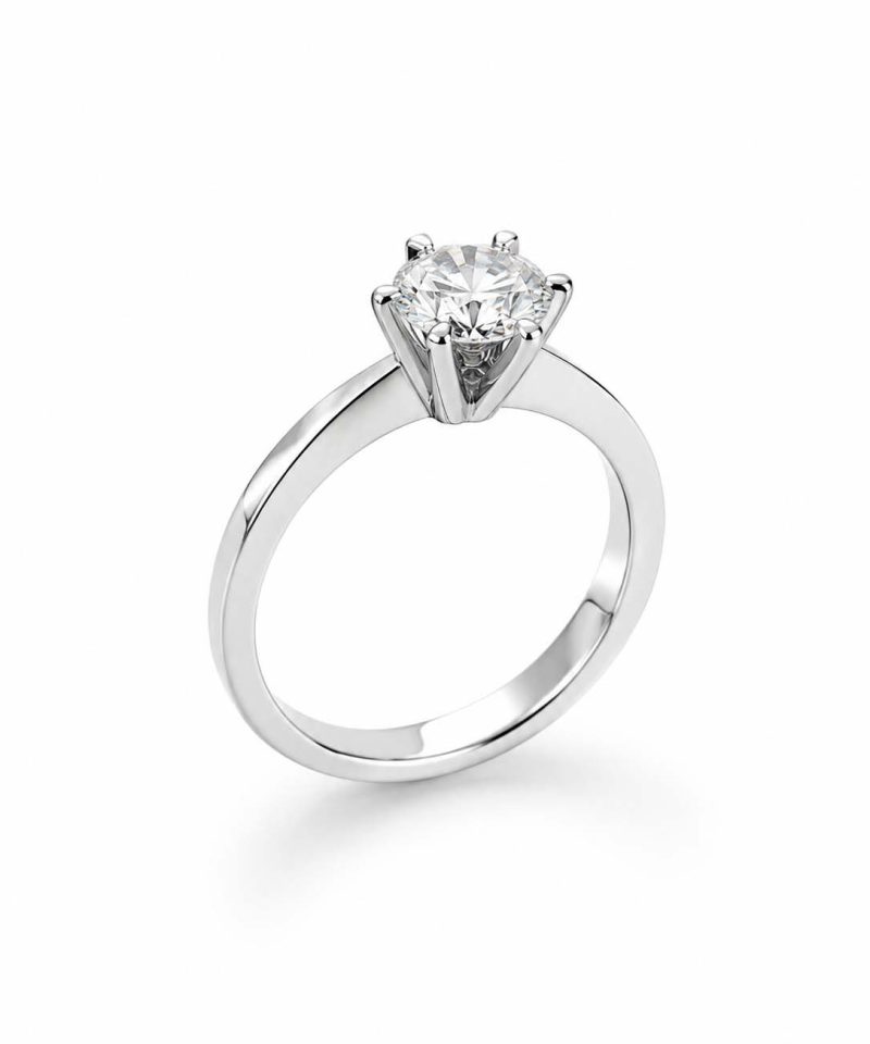 Enstensring i hvitt gull med diamant - GIA 1,50ct TW/SI