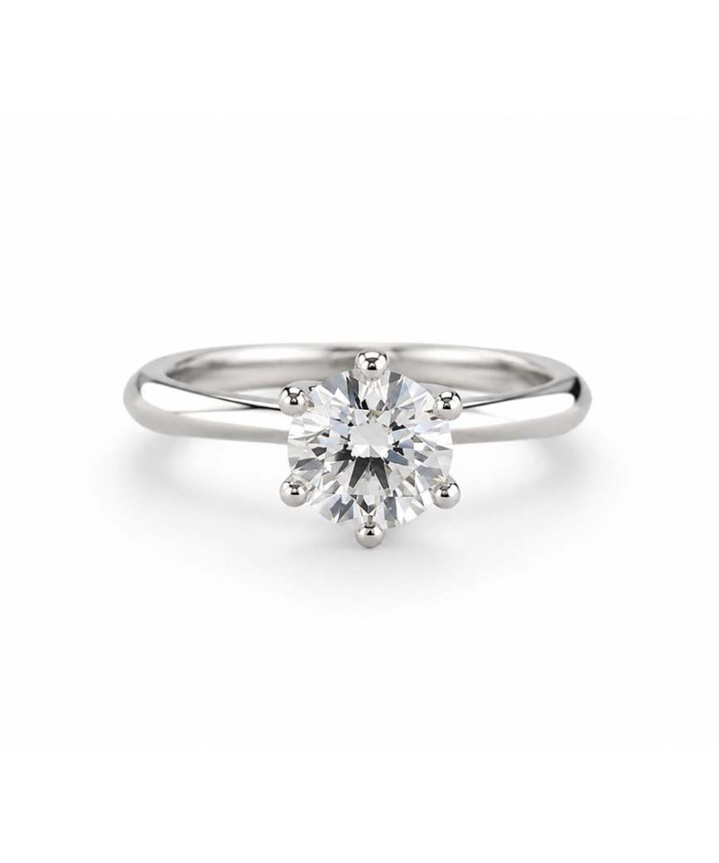 Alternative view of Enstensring i hvitt gull med diamant - GIA 1,50ct TW/SI