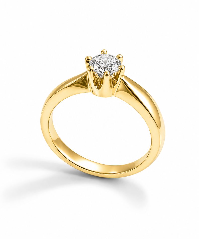 Enstensring i gult gull 0.30ct Tw Si - GIA