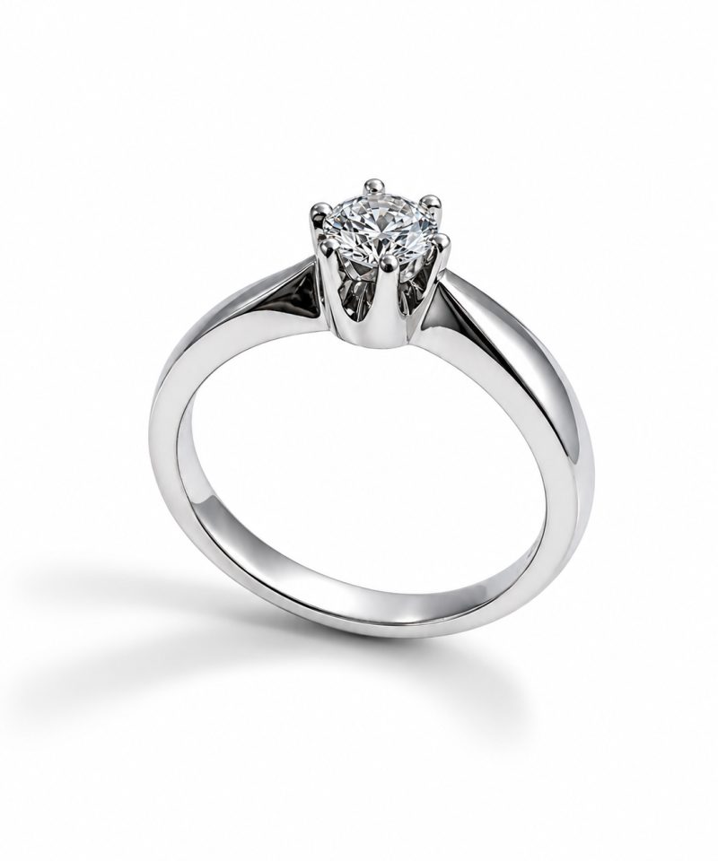 Enstensring i hvitt gull 0.30ct Tw Si