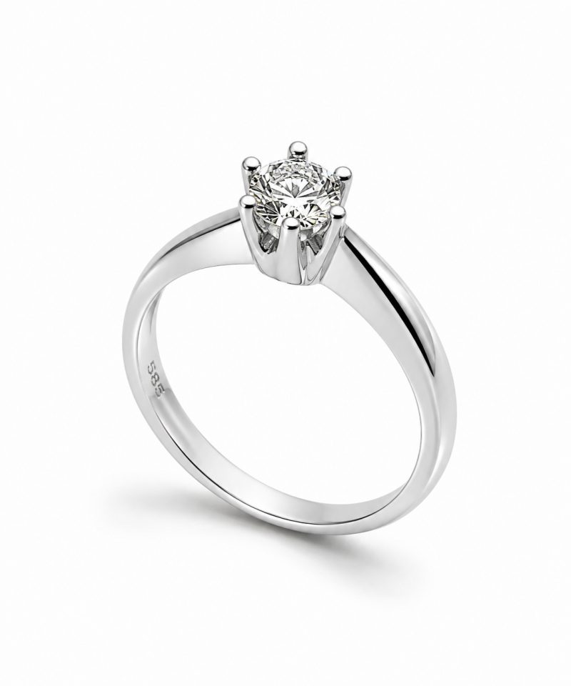 Enstensring i hvitt gull 0,40ct Tw Si - GIA
