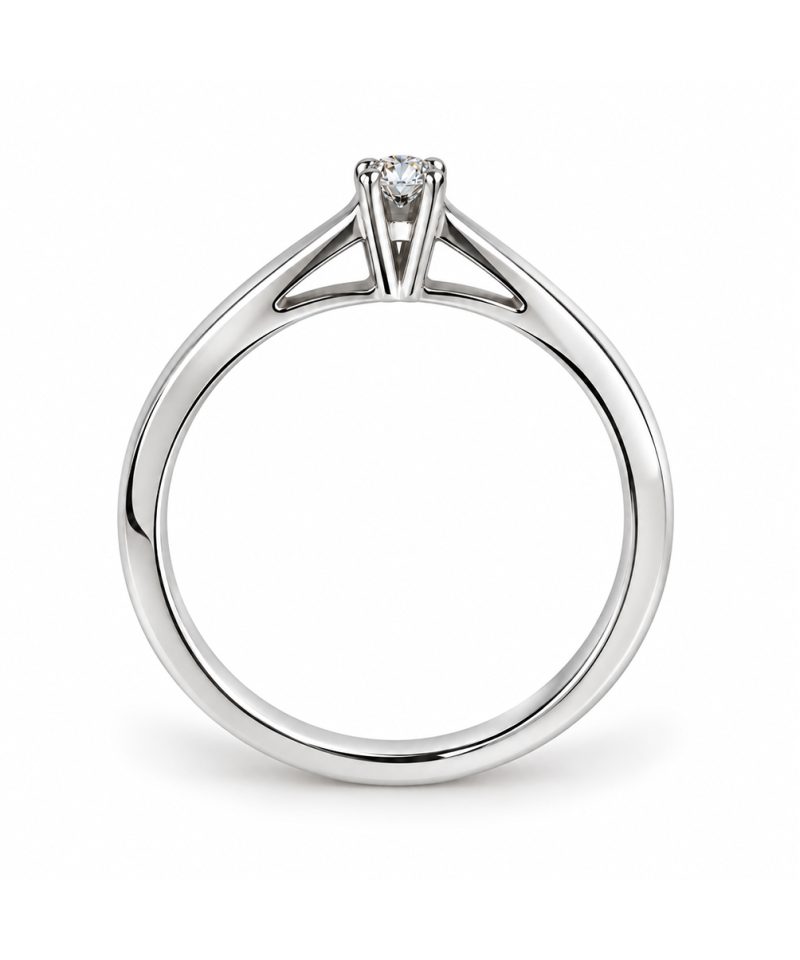 Alternative view of Enstensring i hvitt gull Oval 0,14 ct