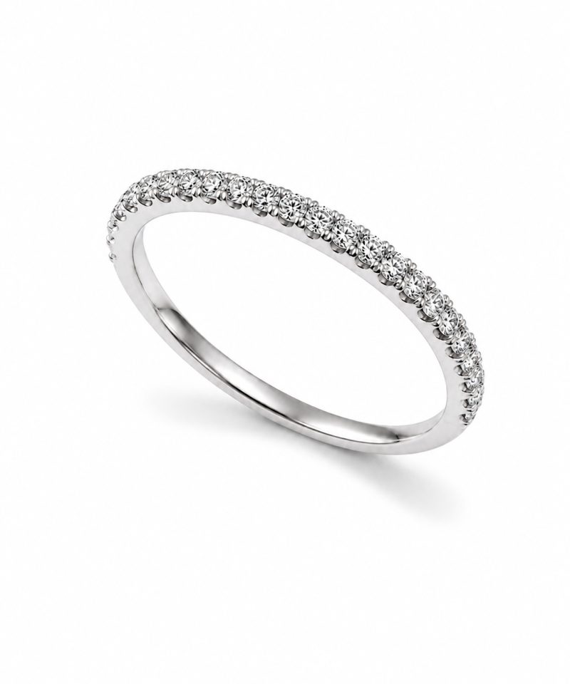 Rekkering i hvitt gull med diamanter, 0,30ct Tw Si