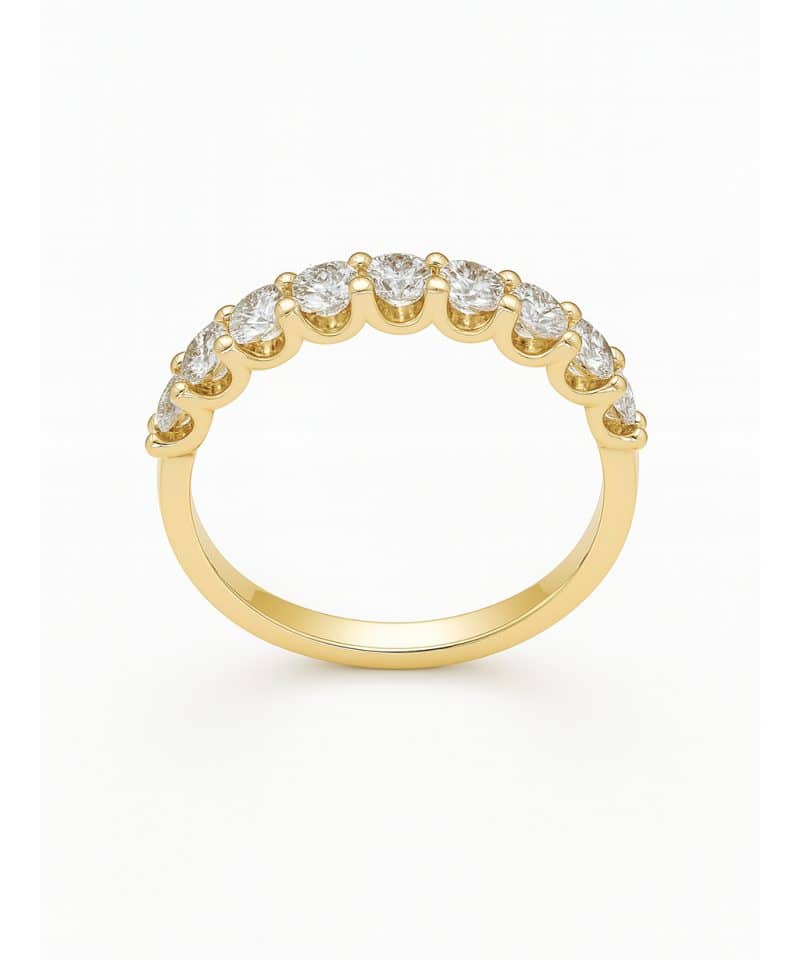 Diamantring i gult gull 1.55ct TW SI