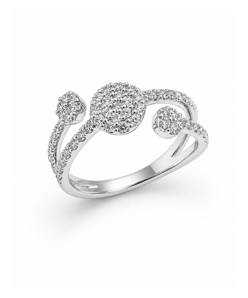Ring i hvitt gull, Diamanter 0,53 ct