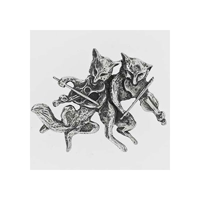 Espeland Brosje Spillende rever 925