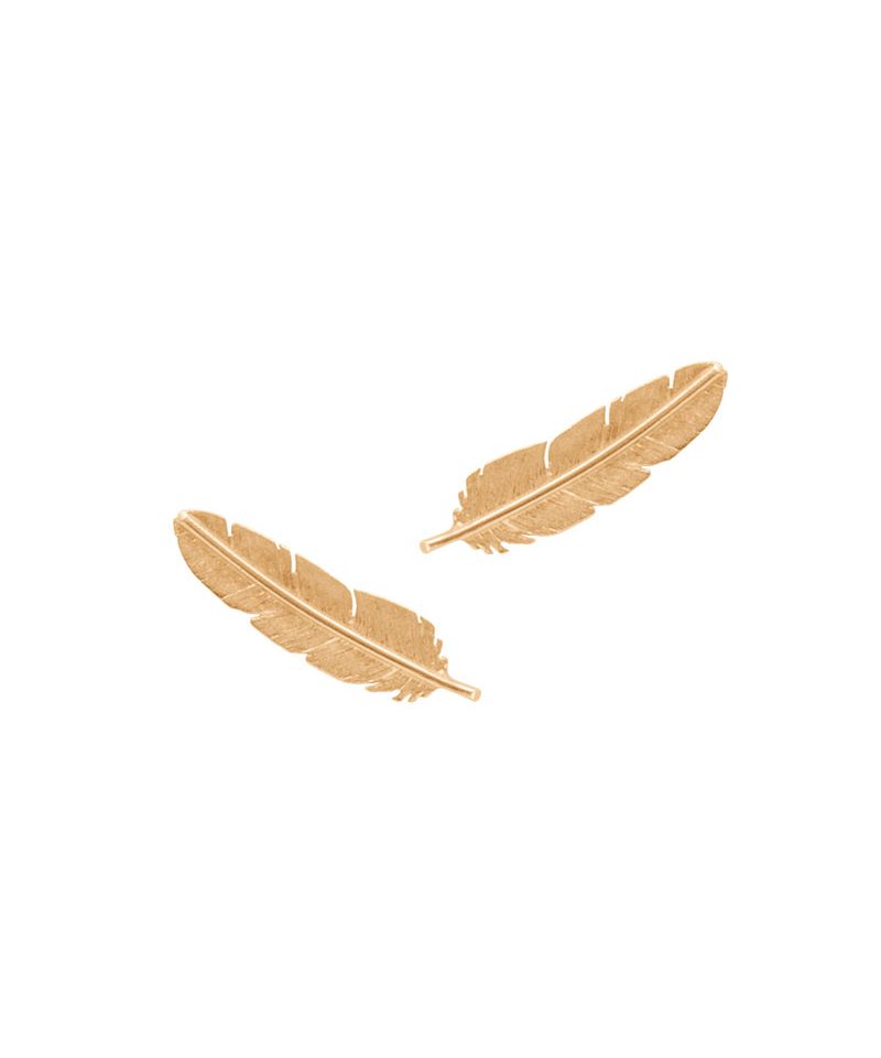 Feather - Ørepynt Forgylt