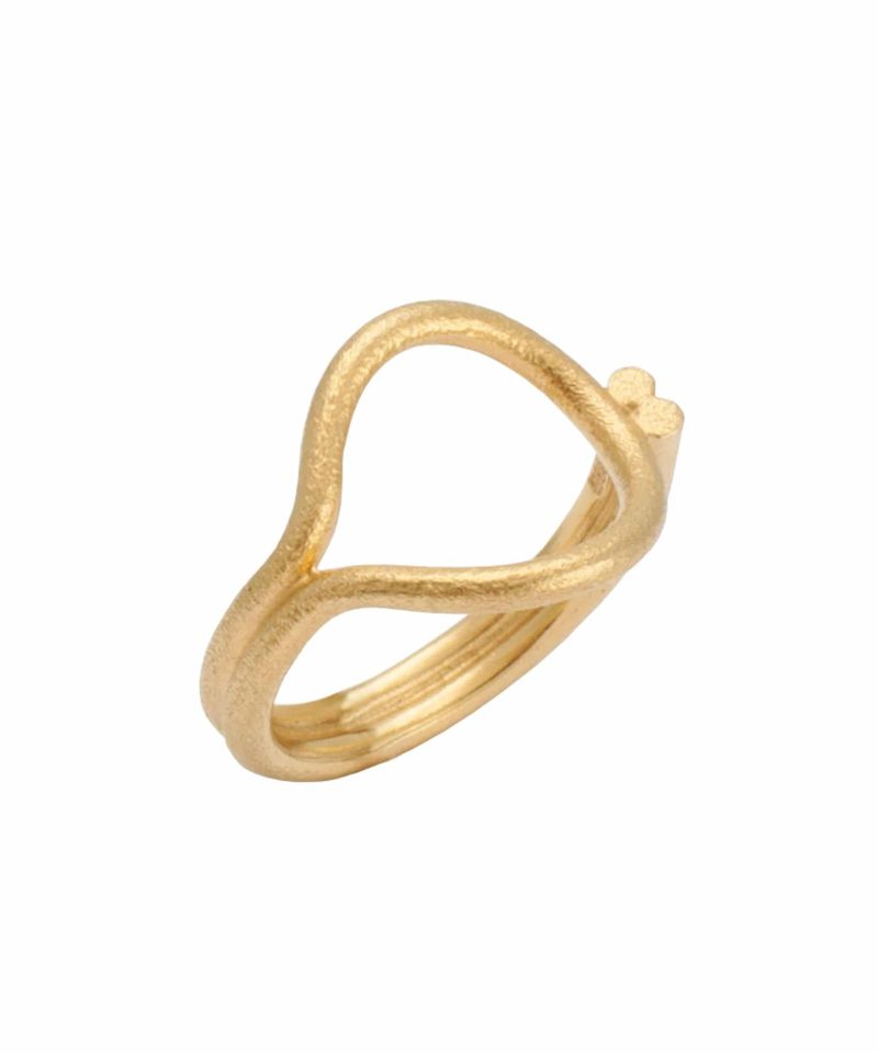 Dreamcatcher open ring goldplated