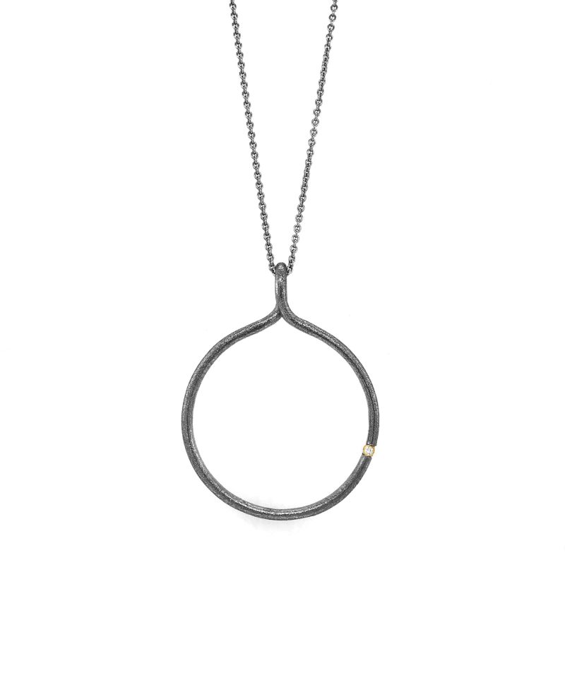 Dreamcatcher - Large Anheng Oksidert 0.02ct W/Vs - Uten kjede