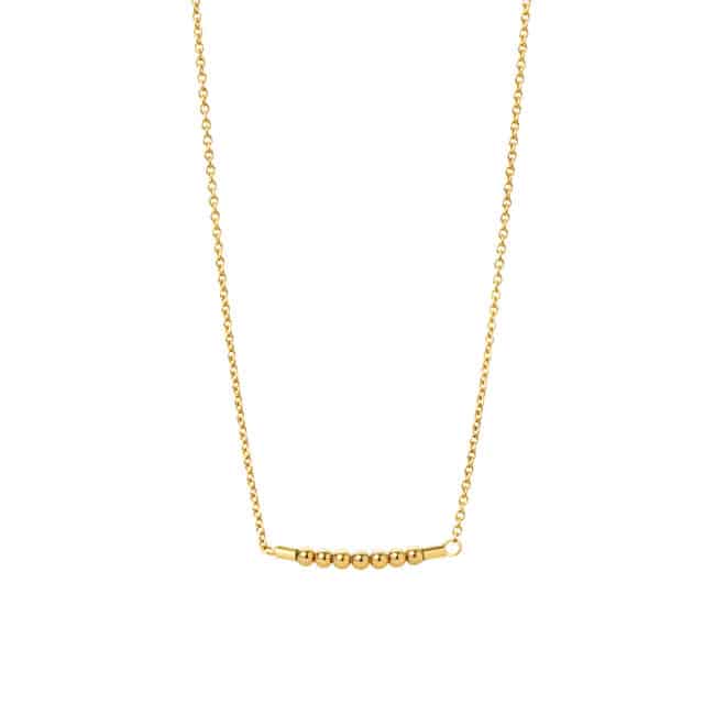 Raw - Collier with silverball - goldplated