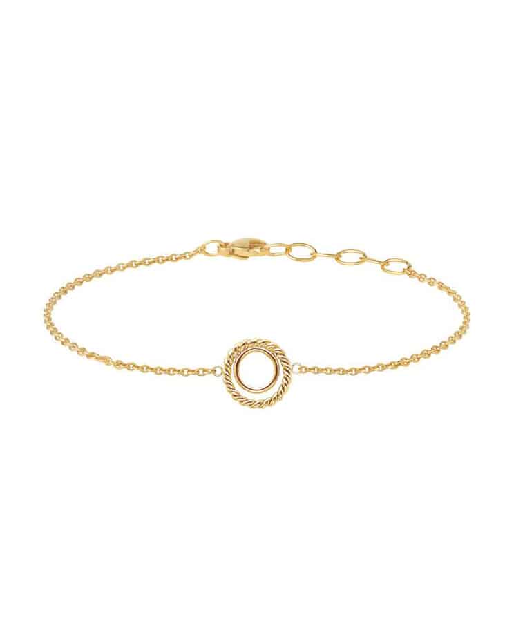 Braided - Armbånd Forgylt Sølv