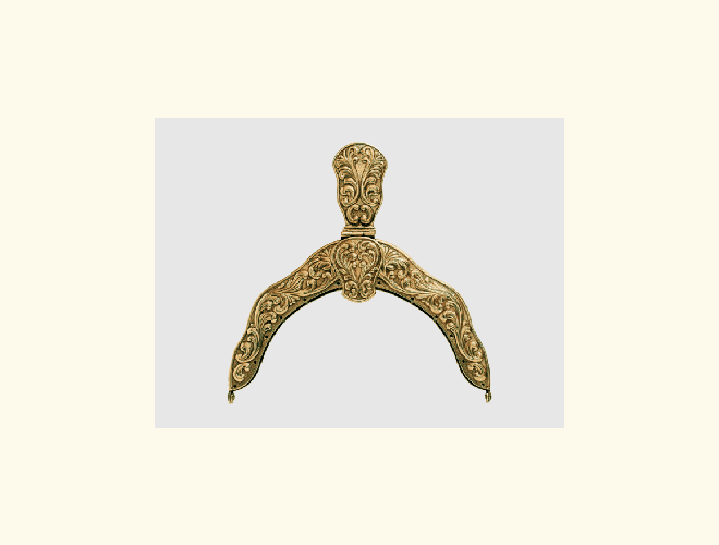 527700 Veskelås pressa Plett gml forgylt