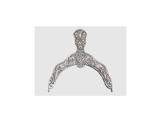 528100 Veskelås pressa Sølv  Oksidert