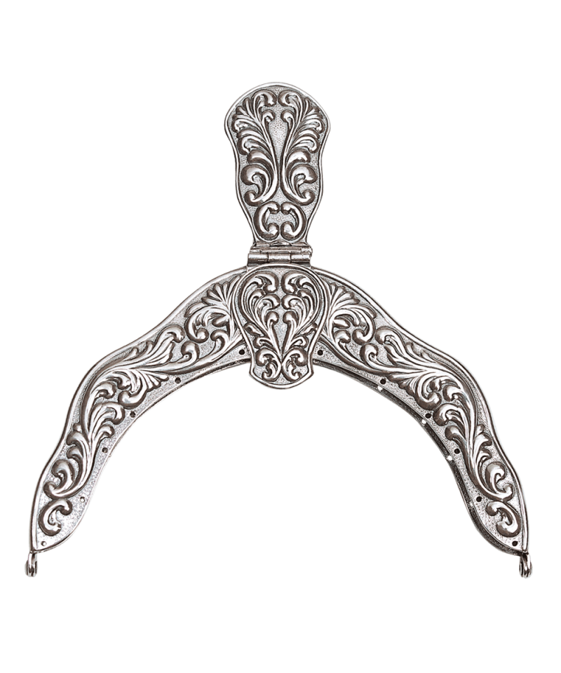 528100 Veskelås pressa Sølv  Oksidert