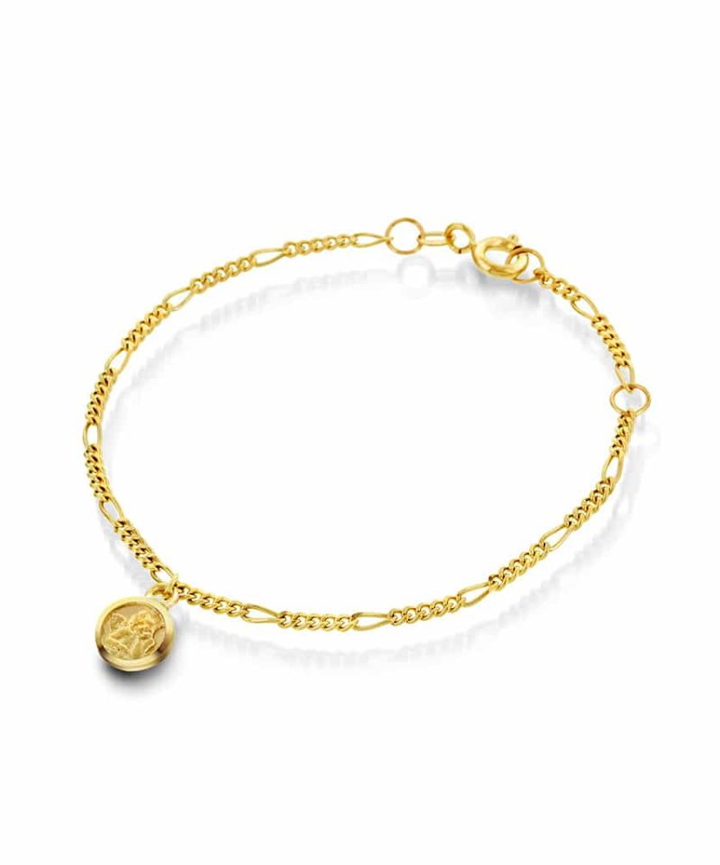 Pia & Per - Armbånd i gull med engel