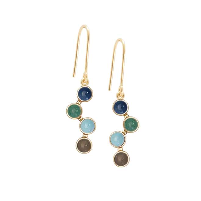 Horizon Ørepynt blue mix - goldplated