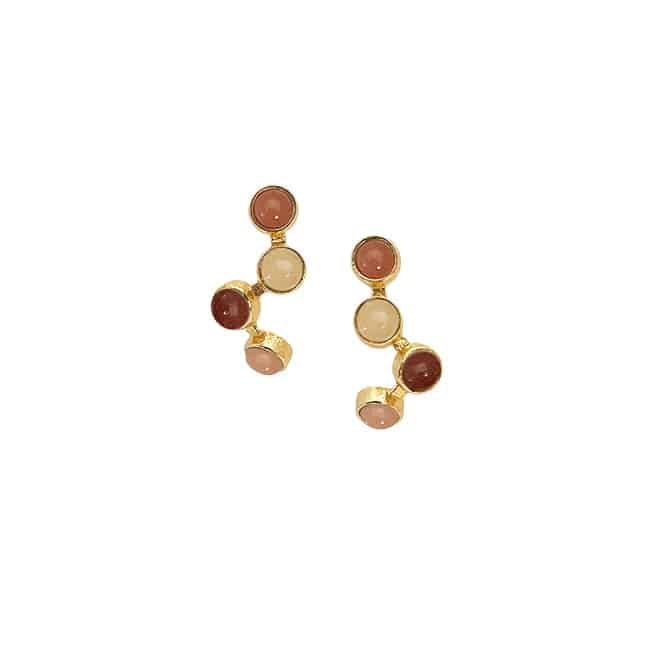 Horizon Ørepynt red mix - goldplated