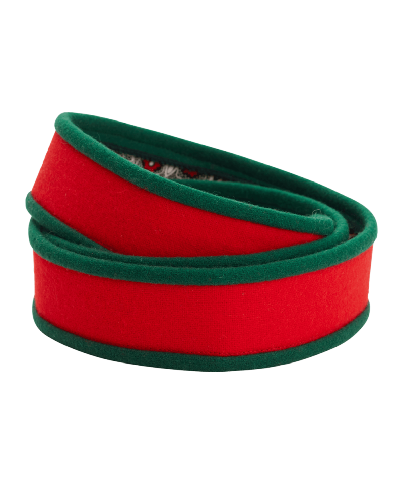 535009 stofflist Rød med Grønn kant