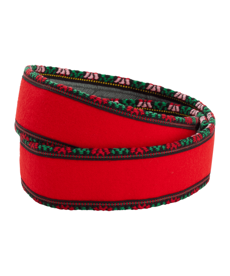 535049 stofflist Hardanger Rød med roser