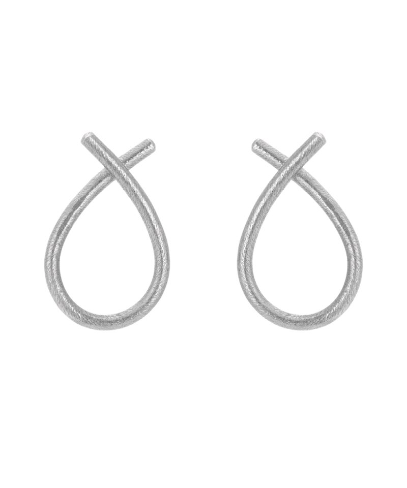 Ørepynt sølv dråpe matt