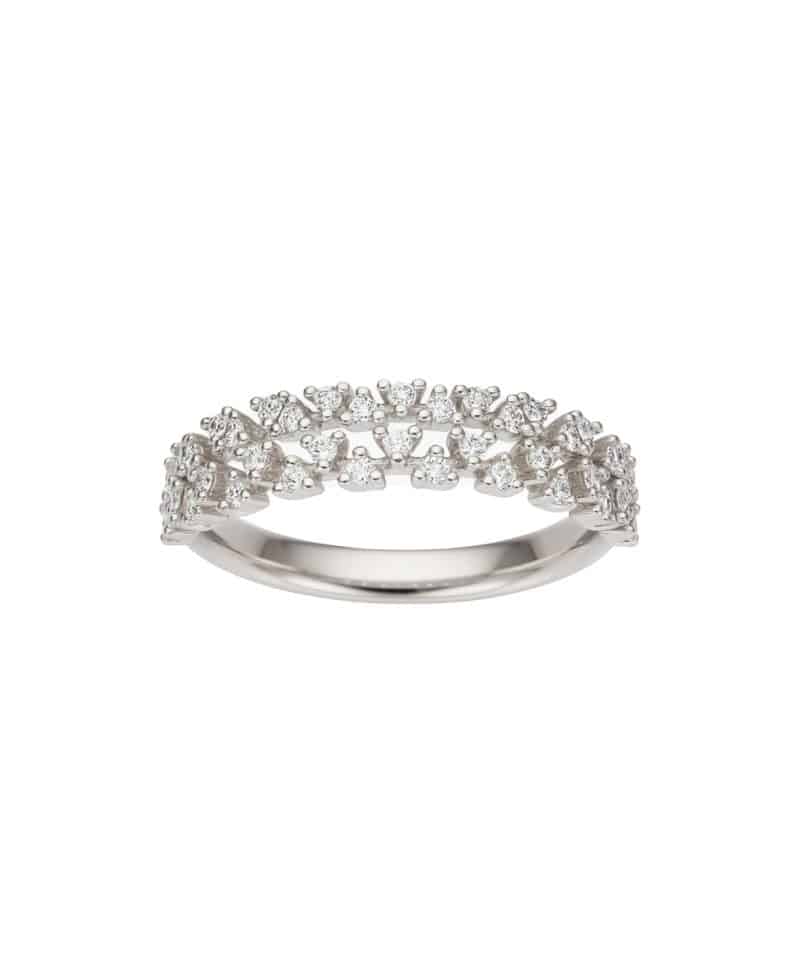 Diamantring i hvitt gull 0.38ct