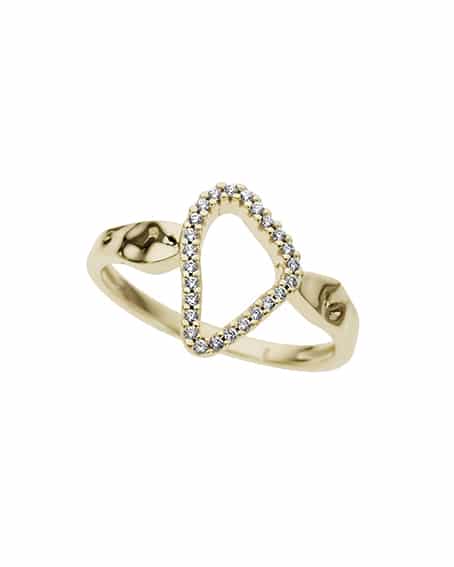 Ring gult gull 0.11ct W/Si