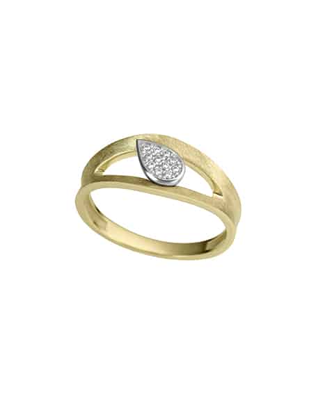 Ring i gull med diamanter 0.05ct