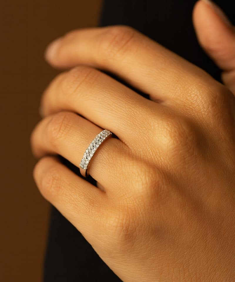 Alternative view of Ring i hvitt gull med diamanter 0.38ct w/si