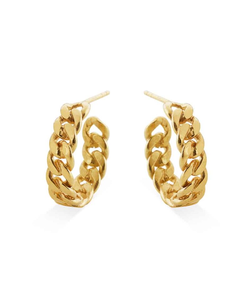 Susanne Friis Bjørner - Øreringer forgylt sølv 20x2mm