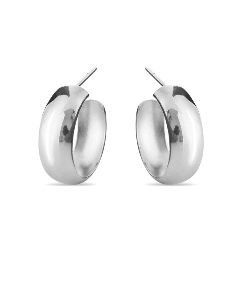 Sølv Creoler - D: 20mm B: 7mm