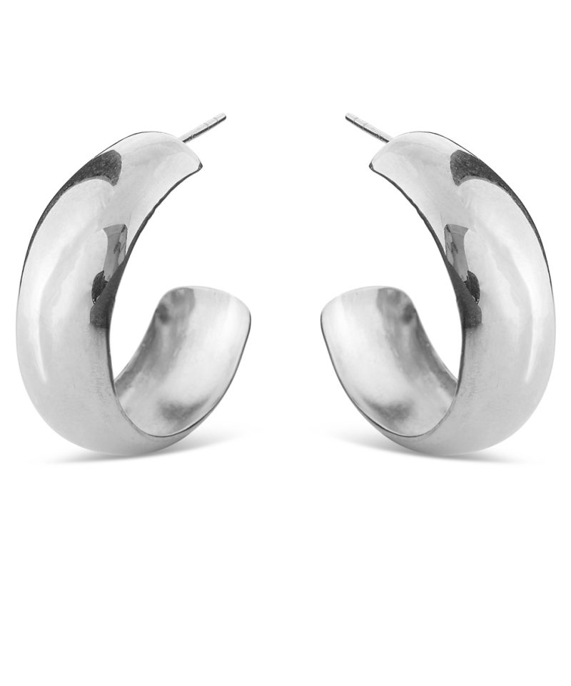 Øreringer sølv 30mm x 12mm