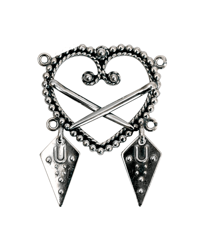 562022 - Beltestøl for påsying Oksidert med spirlauv