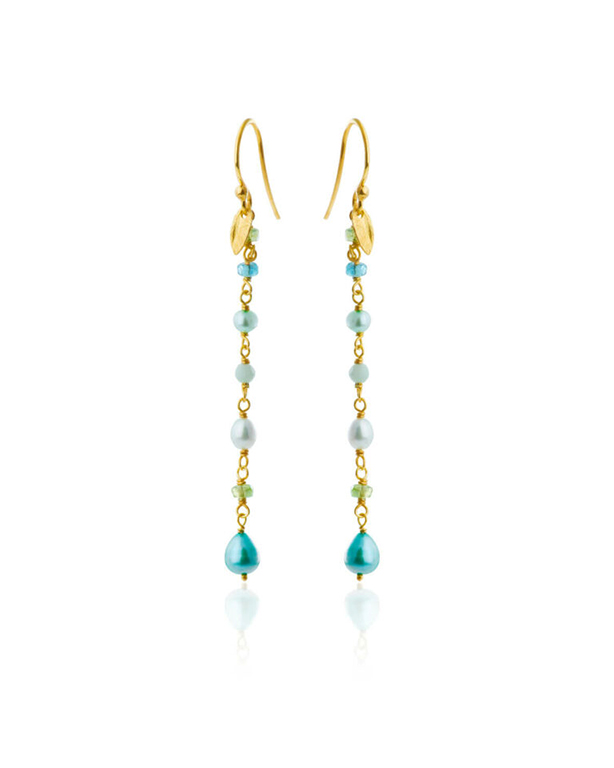 Ørepynt på krok forgylt sølv