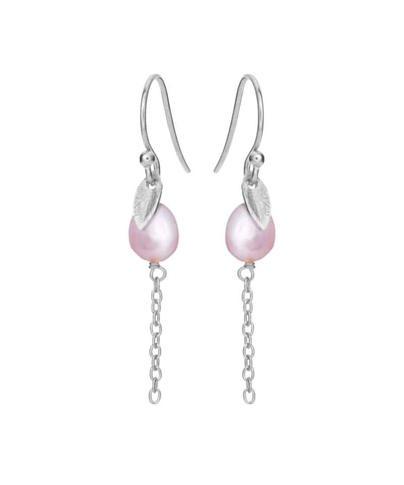 Ørepynt sølv med lilla fvp